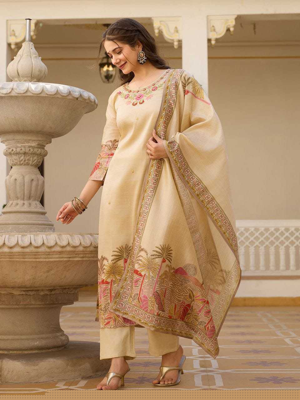 Assam Silk Embroidery Suit - MYLUXURY LANE ENTERPRISE