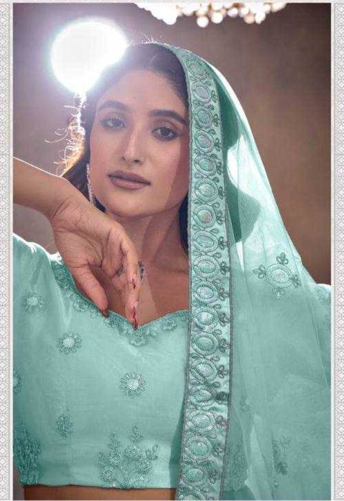 Butterfly Net Embroidered Lehenga Choli for Elegant Style - MYLUXURY LANE ENTERPRISE