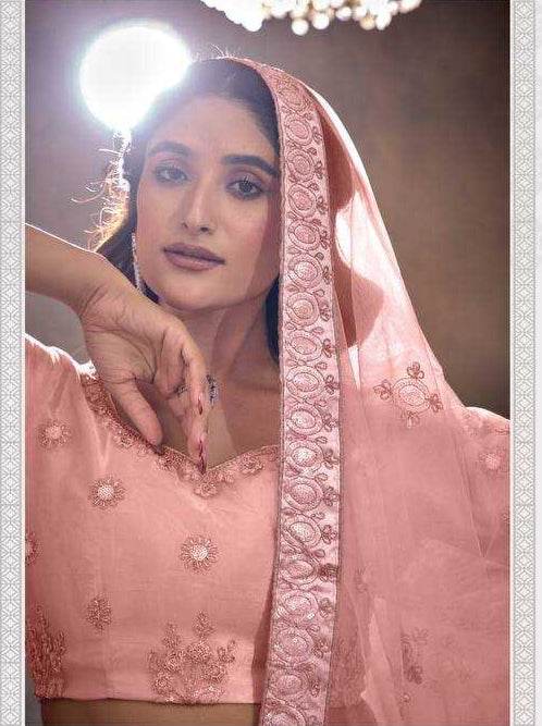 Butterfly Net Embroidered Lehenga Choli for Elegant Style - MYLUXURY LANE ENTERPRISE