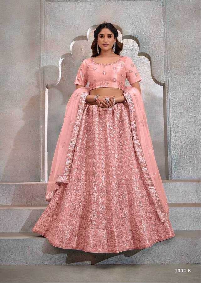 Butterfly Net Embroidered Lehenga Choli for Elegant Style - MYLUXURY LANE ENTERPRISE