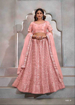 Butterfly Net Embroidered Lehenga Choli for Elegant Style - MYLUXURY LANE ENTERPRISE