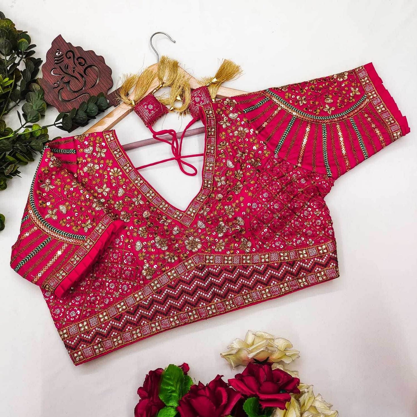Milan Silk Readymade Sequence Embroidery Blouse - MYLUXURY LANE ENTERPRISE