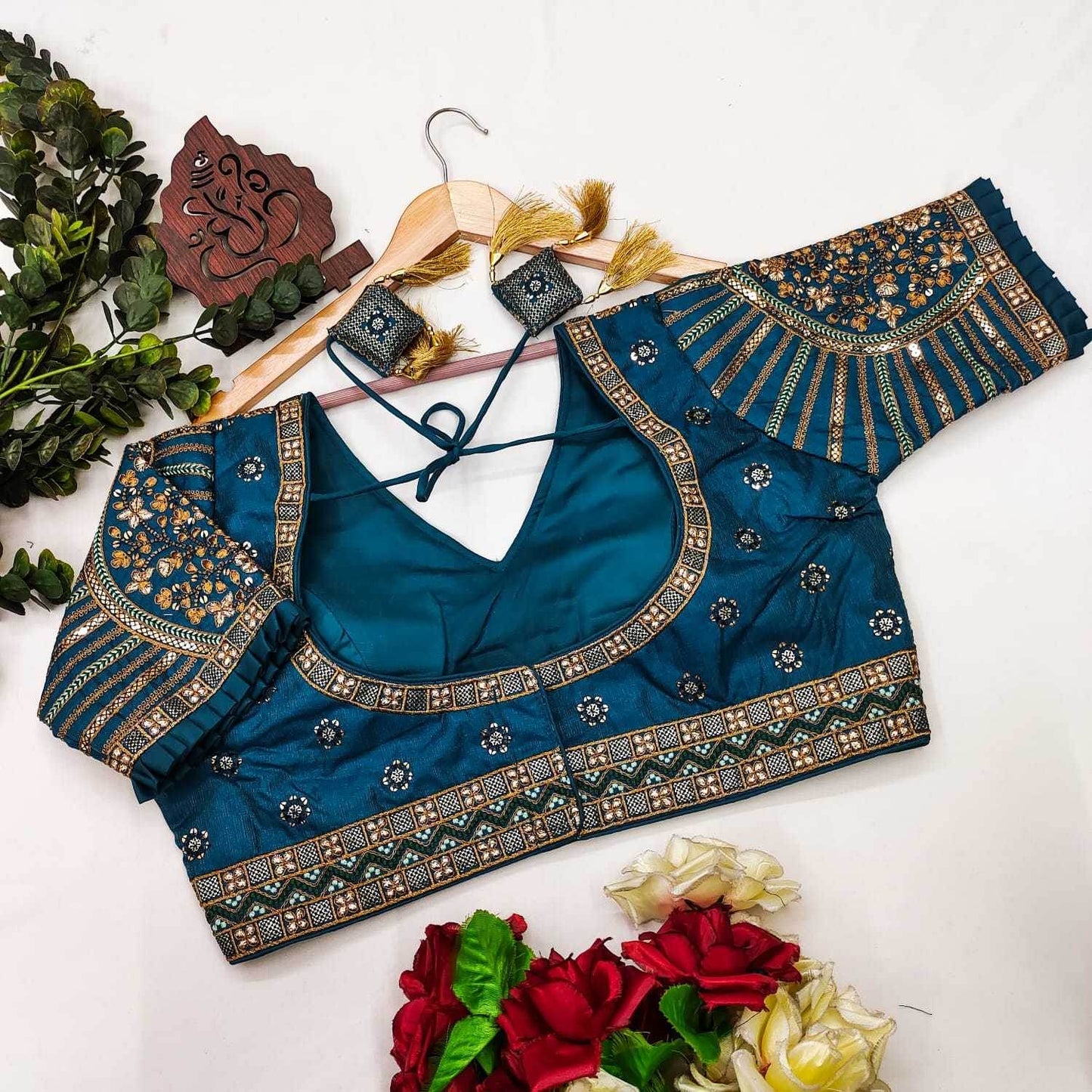 Milan Silk Readymade Sequence Embroidery Blouse - MYLUXURY LANE ENTERPRISE