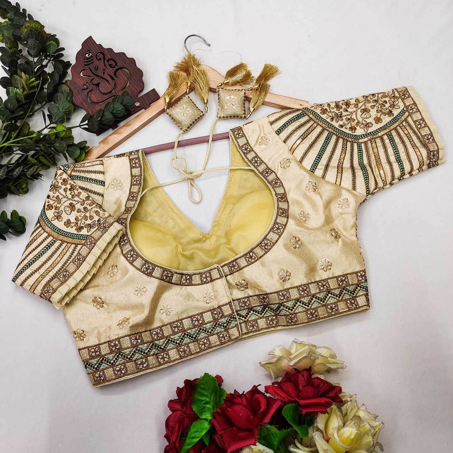 Milan Silk Readymade Sequence Embroidery Blouse - MYLUXURY LANE ENTERPRISE