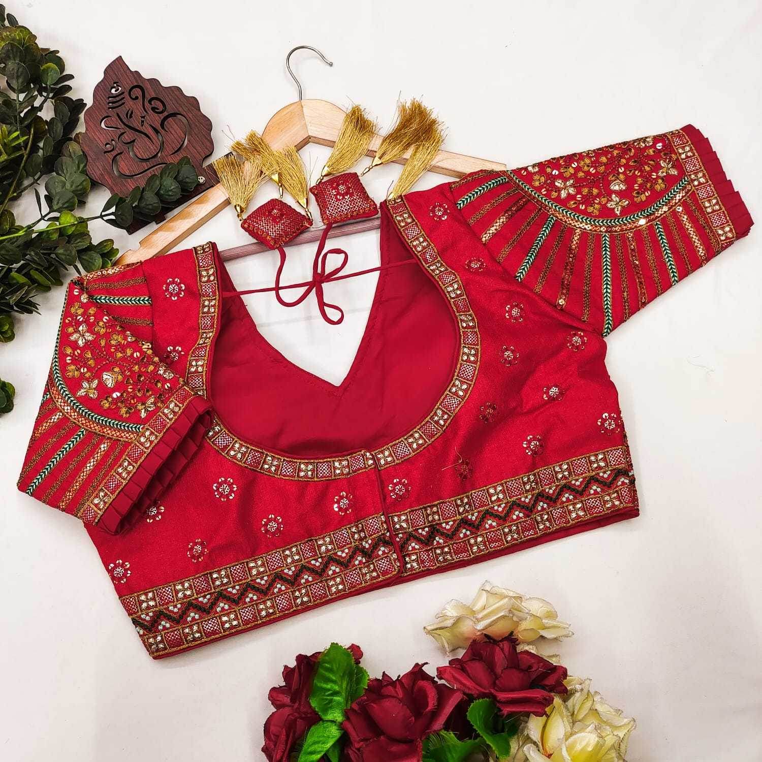 Milan Silk Readymade Sequence Embroidery Blouse - MYLUXURY LANE ENTERPRISE