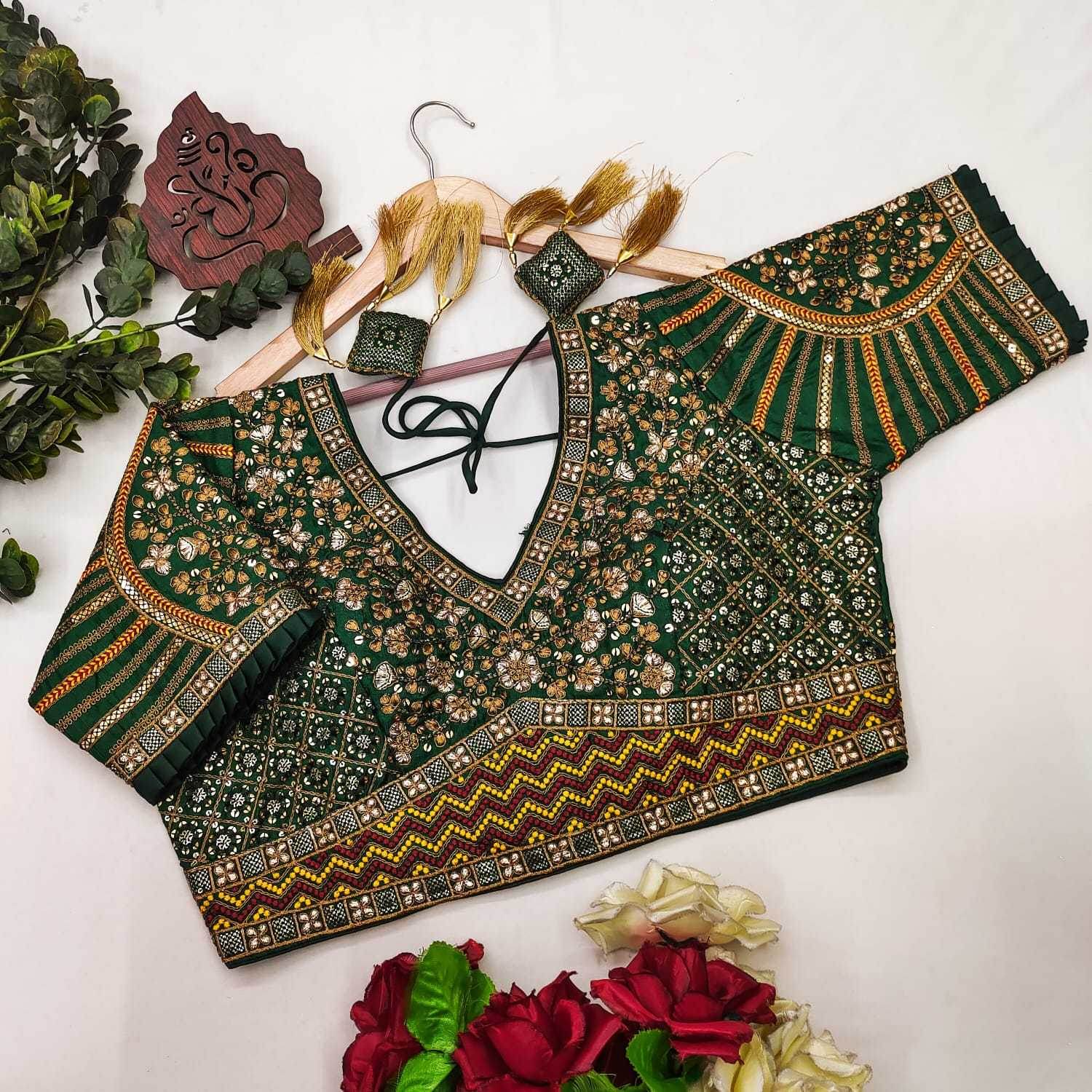 Milan Silk Readymade Sequence Embroidery Blouse - MYLUXURY LANE ENTERPRISE