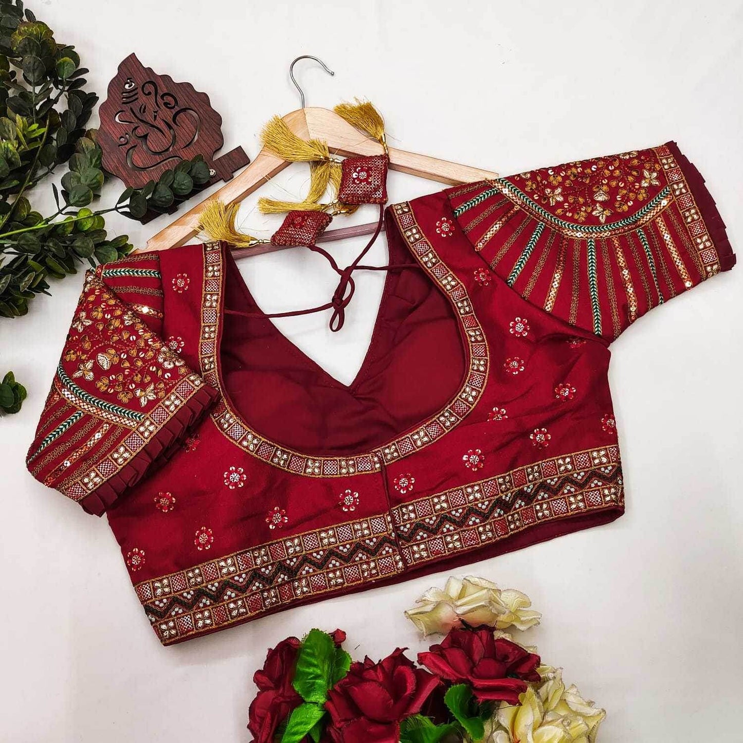 Milan Silk Readymade Sequence Embroidery Blouse - MYLUXURY LANE ENTERPRISE